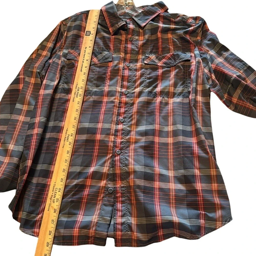 Columbia Mens Large‎ Plaid Button Up Long Sleeve Shirt Outdoor